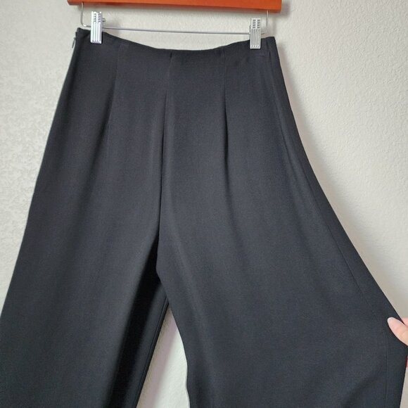SALVATORE FERRAGAMO High Rise Wide Leg sleek dress slacks lined made in italy 8 - Picture 7 of 10